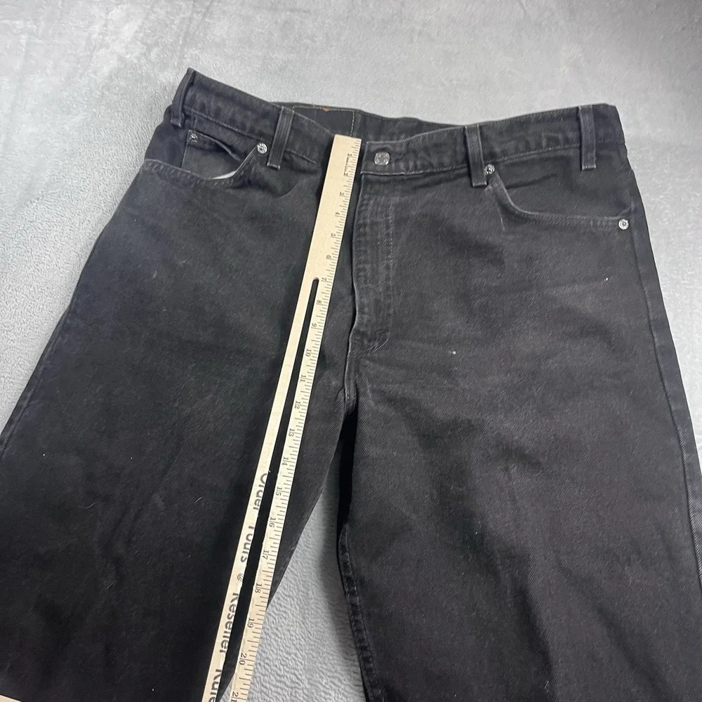 Vtg 96' Levis 550 USA Made 40x30 Mens Jeans Black Denim Relaxed Taper Orange Tab